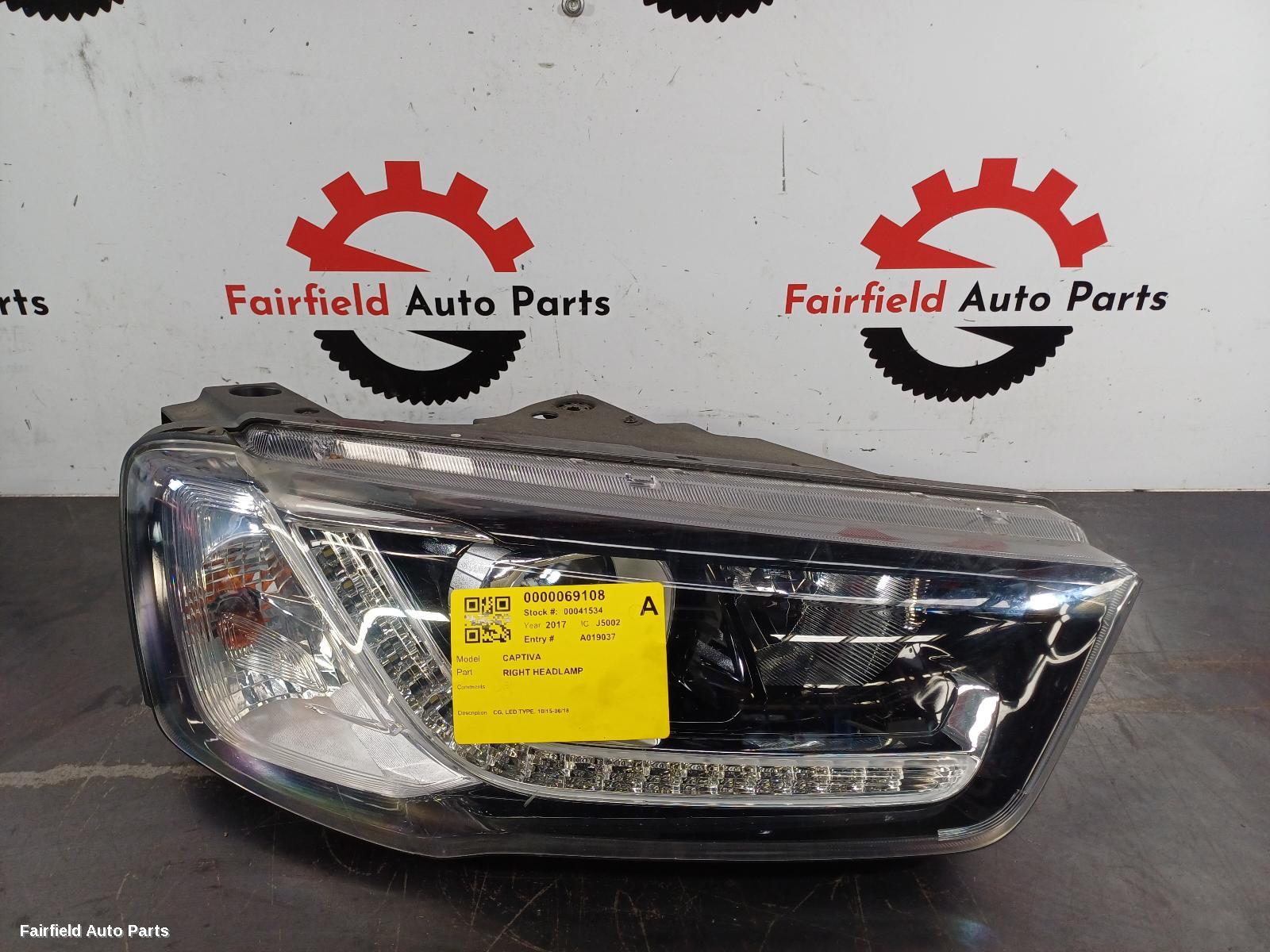 2015-2018 Holden Captiva Right Headlamp