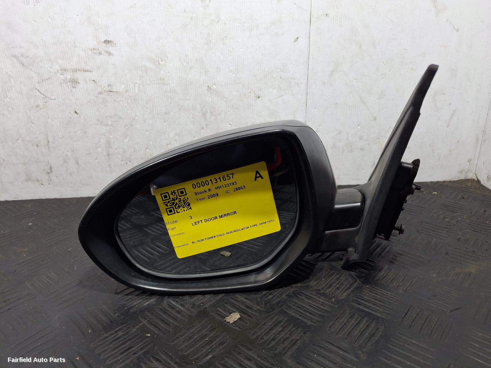 2009-2013 Mazda 3 Left Door Mirror