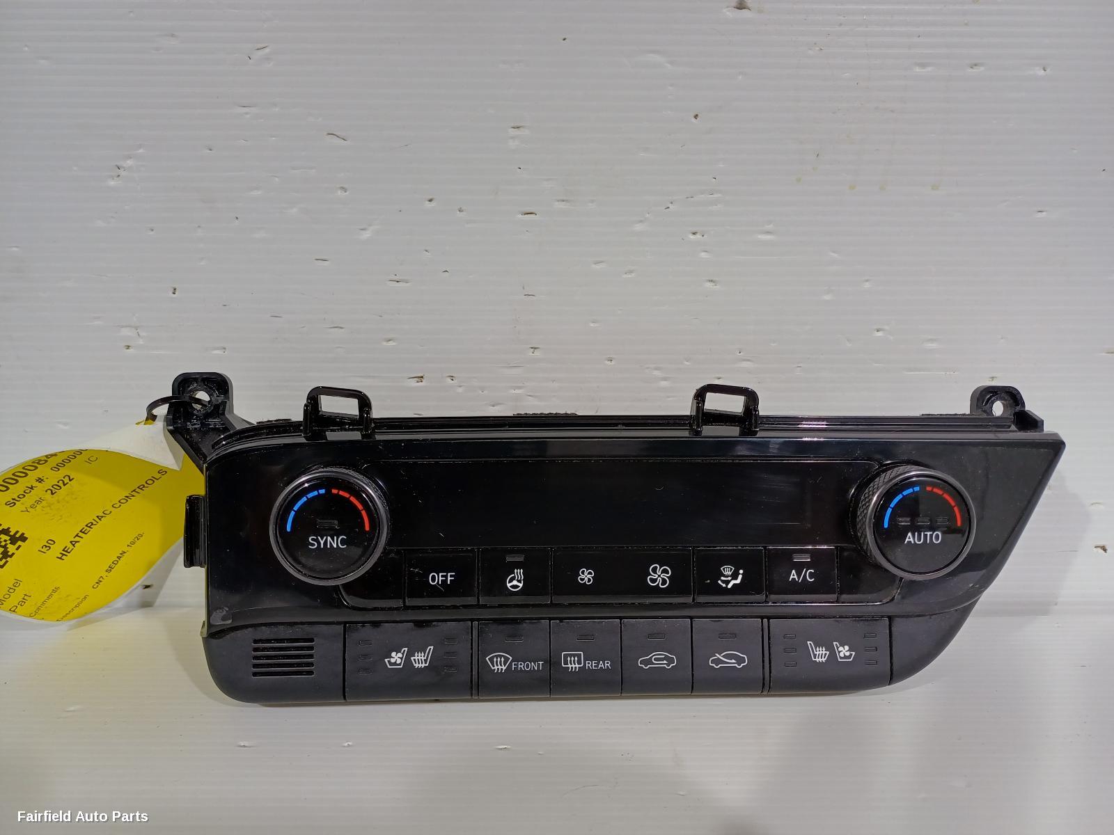 2020-2026 Hyundai I30 Heater Ac Controls