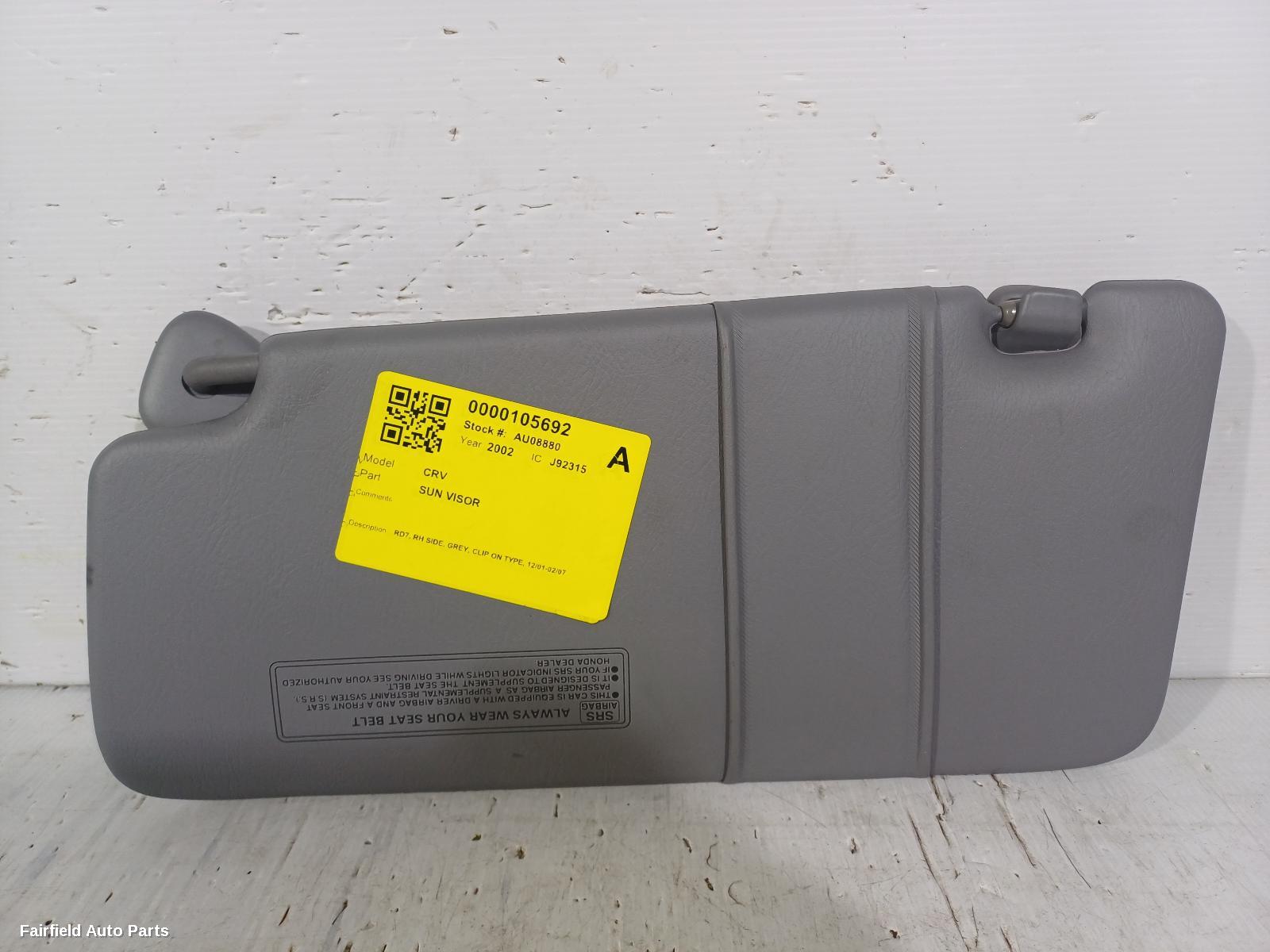 2001-2007 Honda Crv Sunvisor