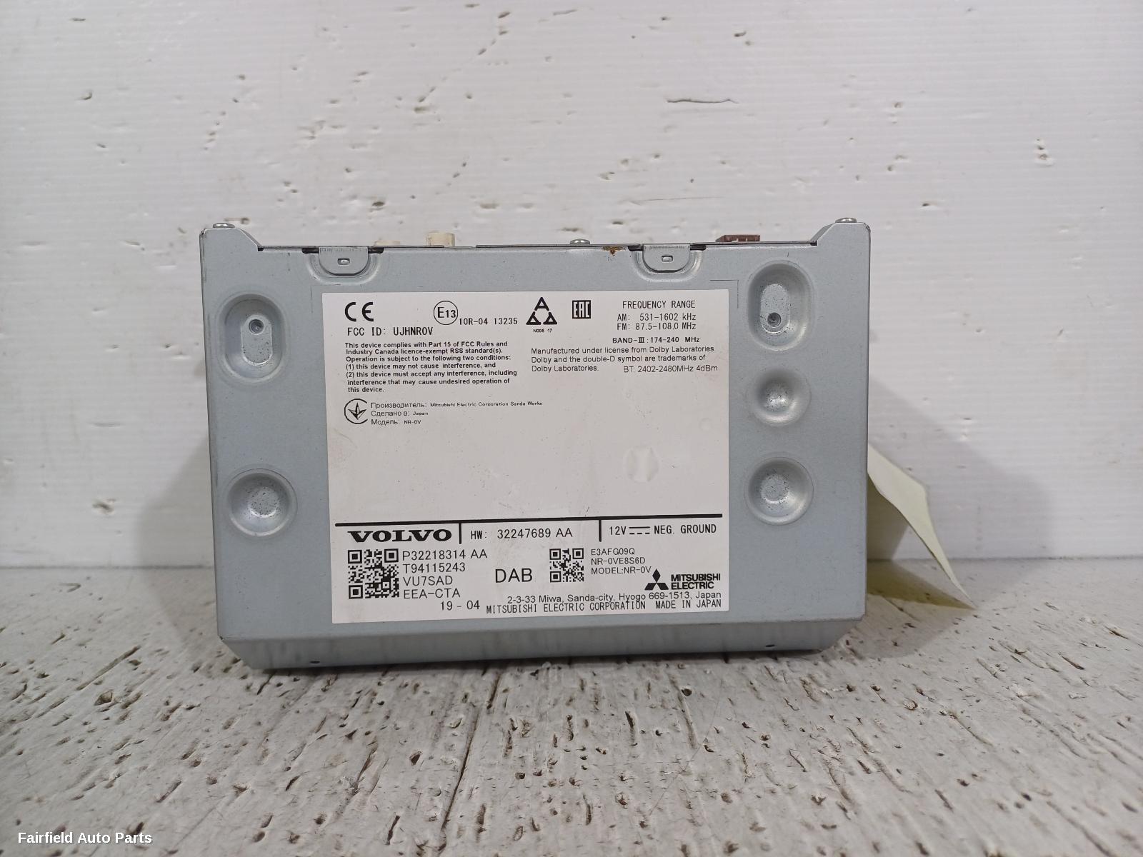 2018-2023 Volvo Xc40 Radio Cd Dvd Sat Tv