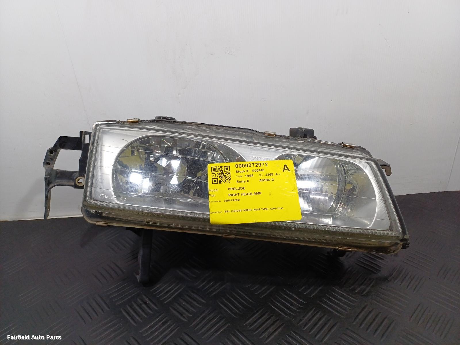 1991-1996 Honda Prelude Right Headlamp