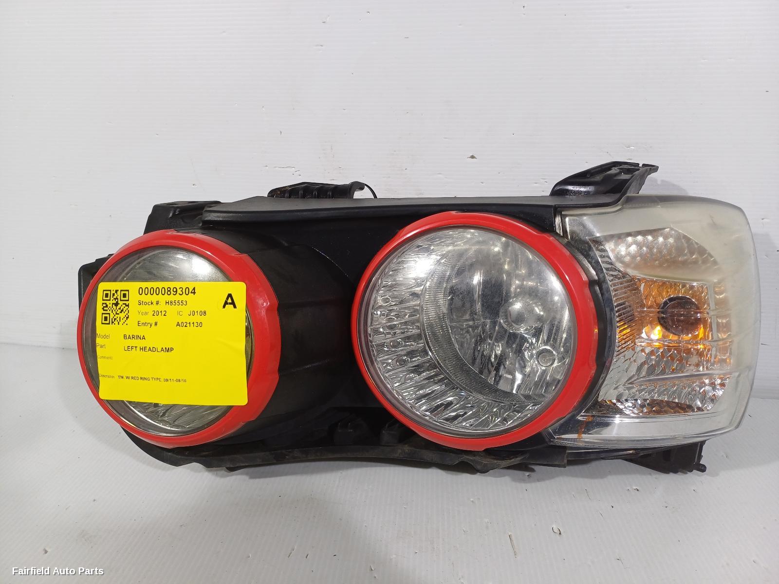 2011-2016 Holden Barina Left Headlamp