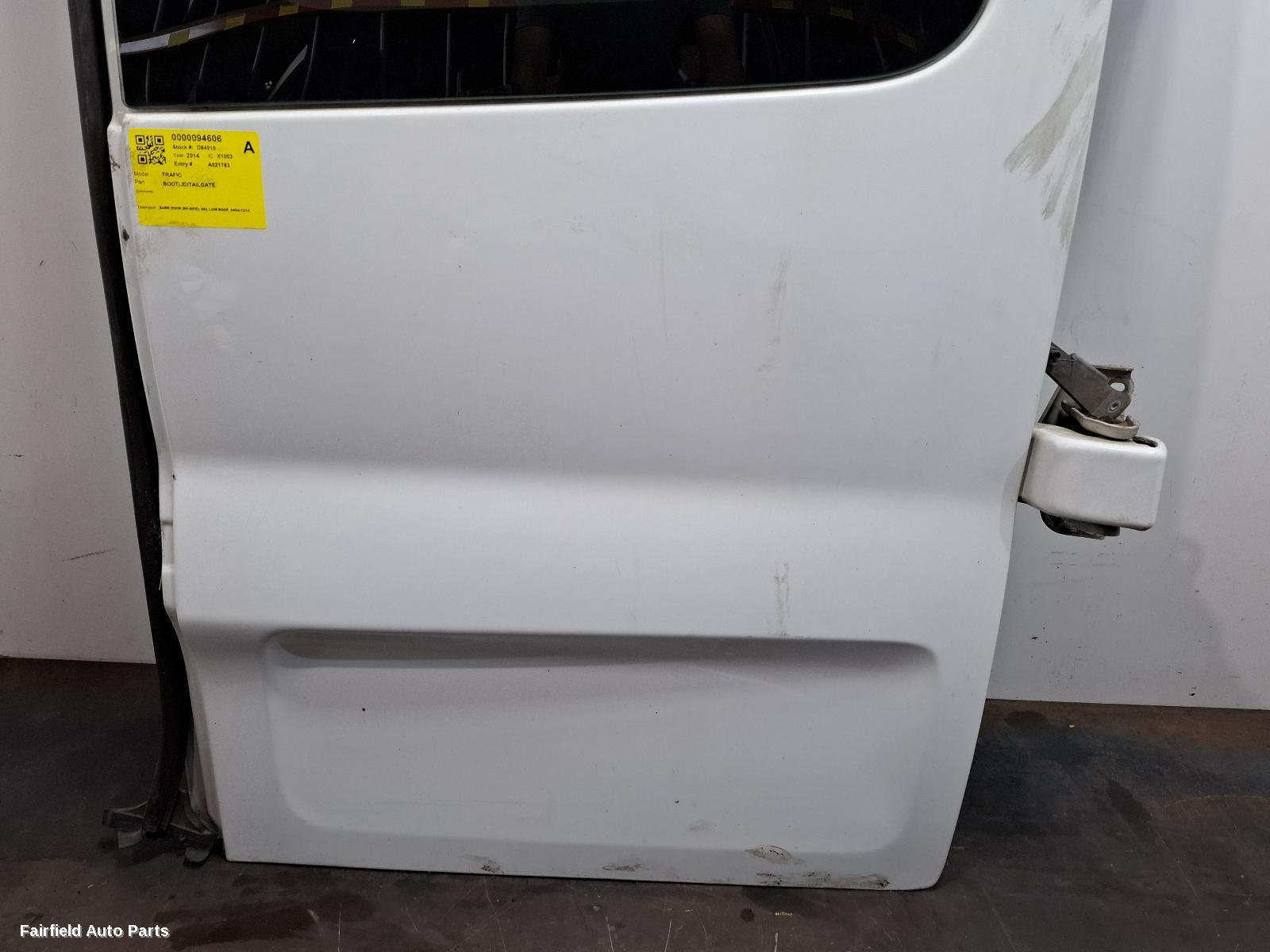 2004-2014 Renault Trafic Bootlid Tailgate