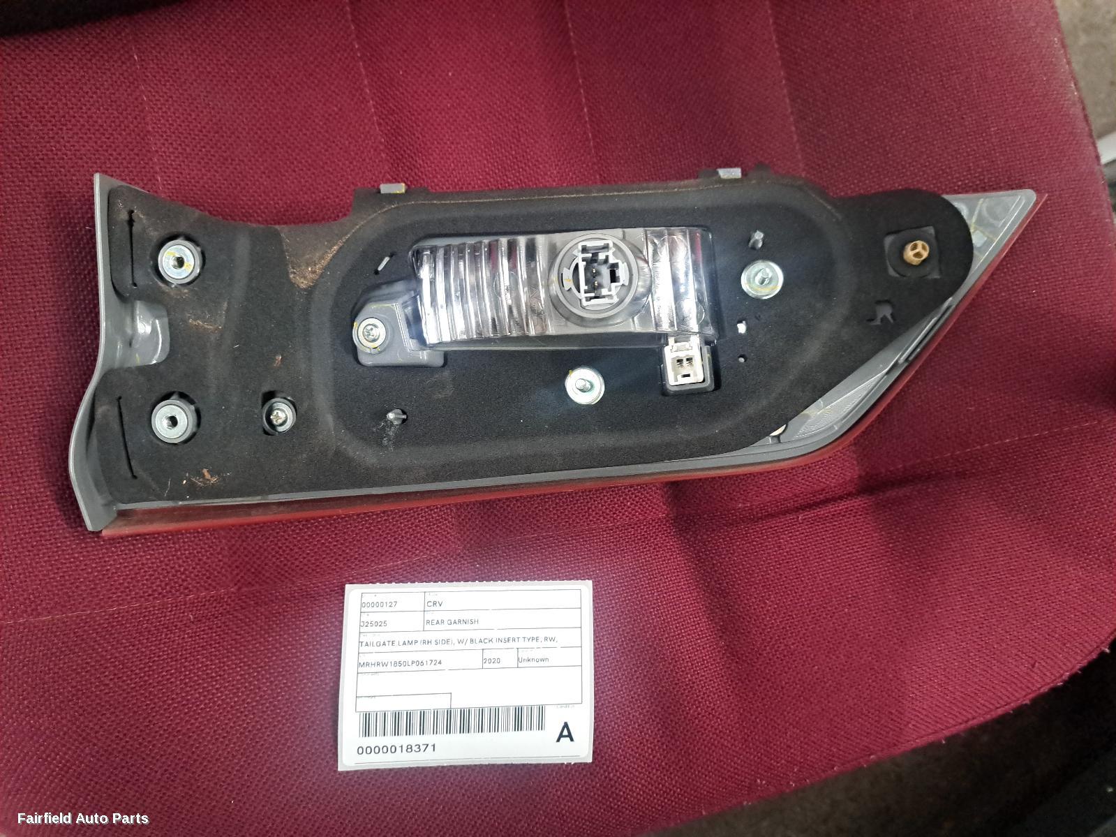 2019-2022 Honda Crv Rear Garnish