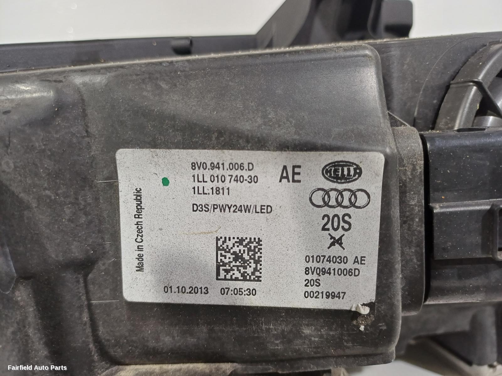 2013-2016 Audi A3 Right Headlamp