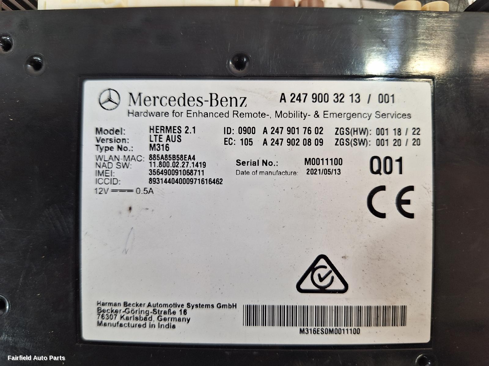 2019-2026 Mercedes Glb Class Ecu
