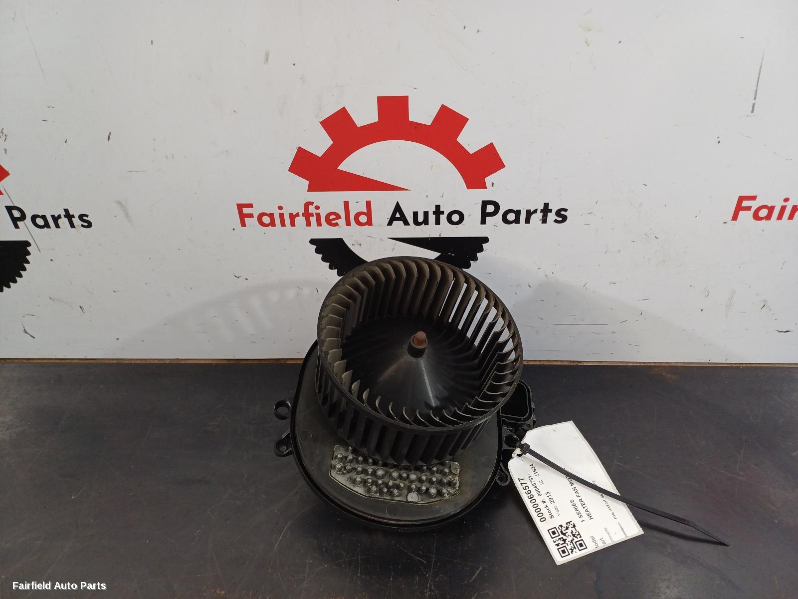 2011-2019 Bmw 1 Series Heater Fan Motor