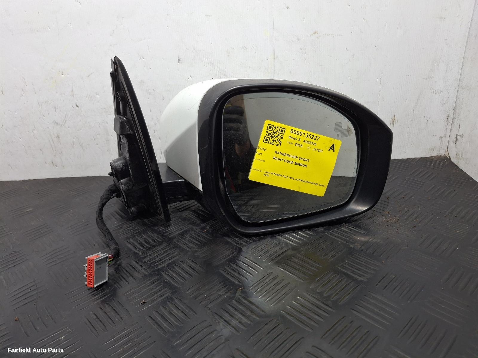 2013-2022 Land Rover Rangerover Sport Right Door Mirror