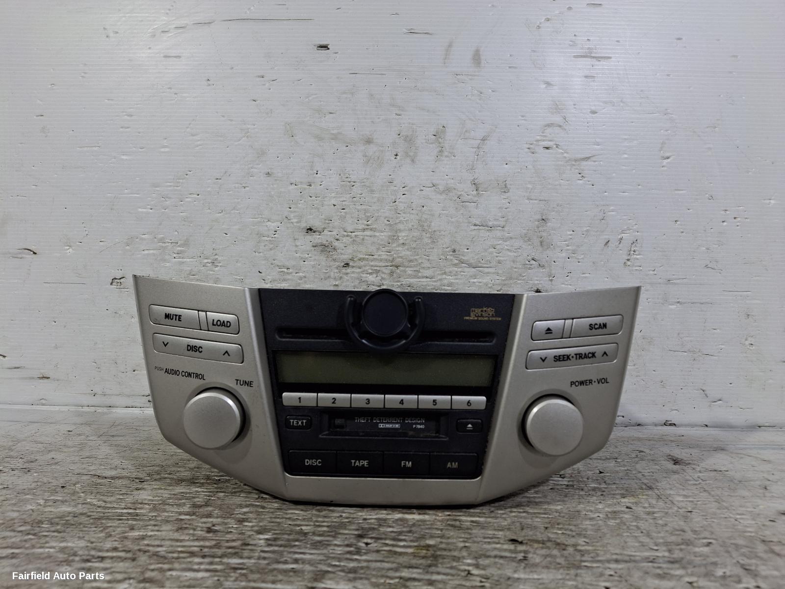 2003-2005 Lexus Rx Series Radio Cd Dvd Sat Tv
