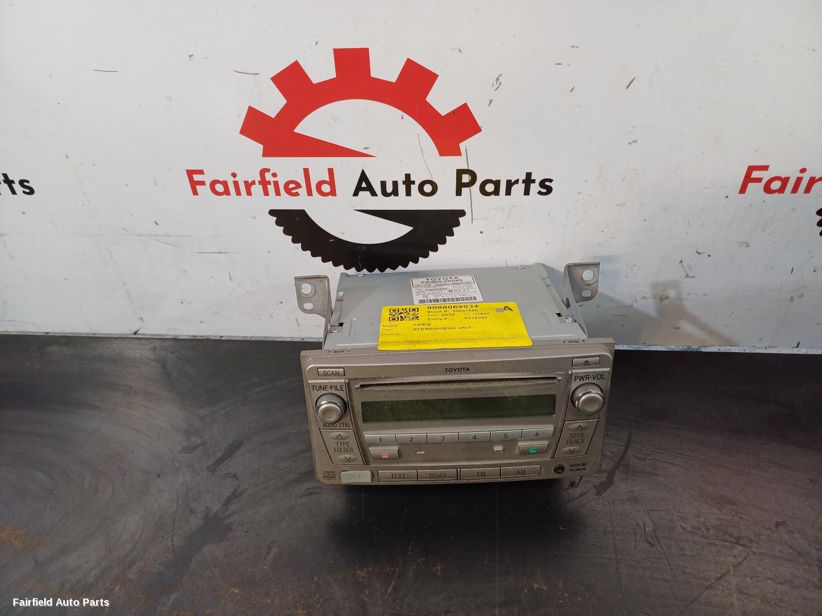 2005-2016 Toyota Yaris Radio Cd Dvd Sat Tv