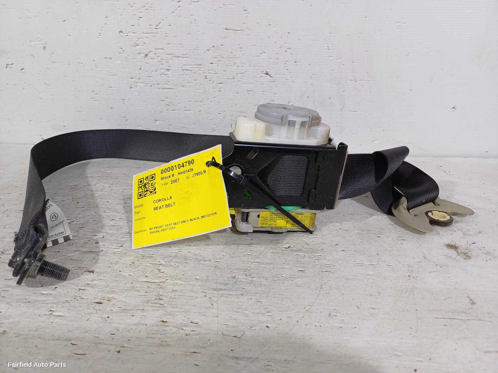 2007-2013 Toyota Corolla Seatbelt Stalk