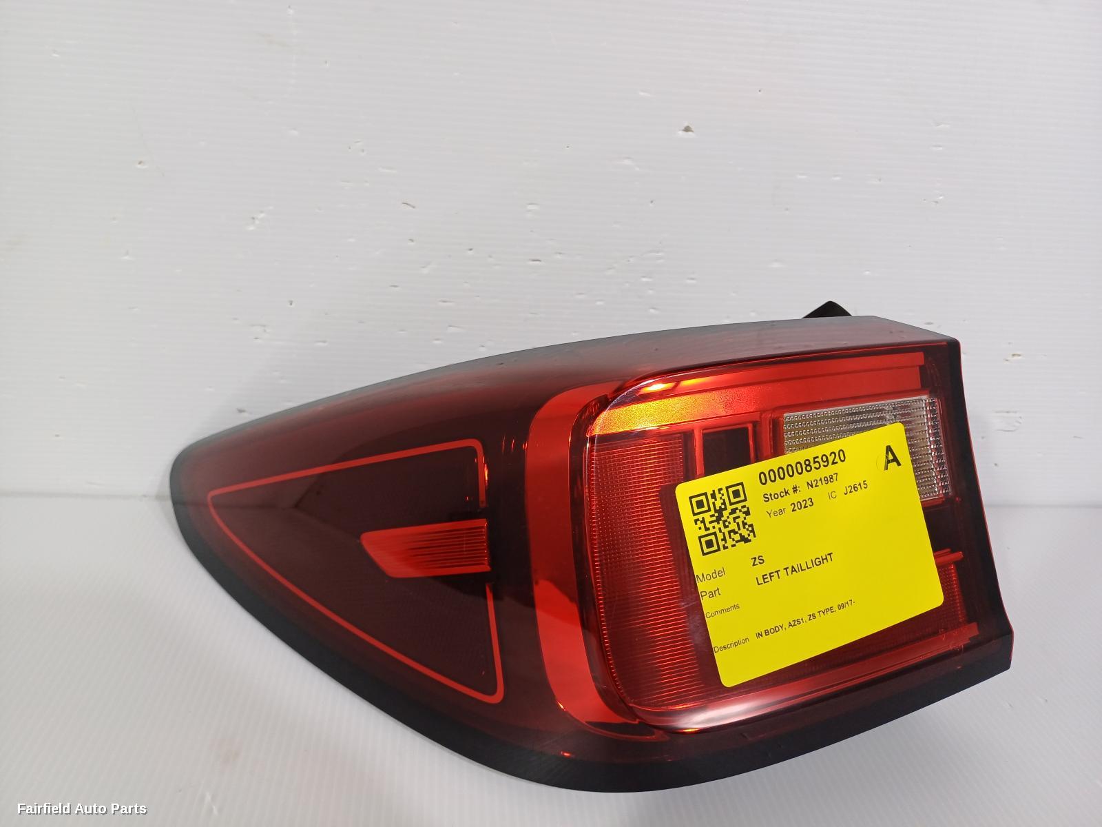 2017-2024 Mg Zs Left Taillight