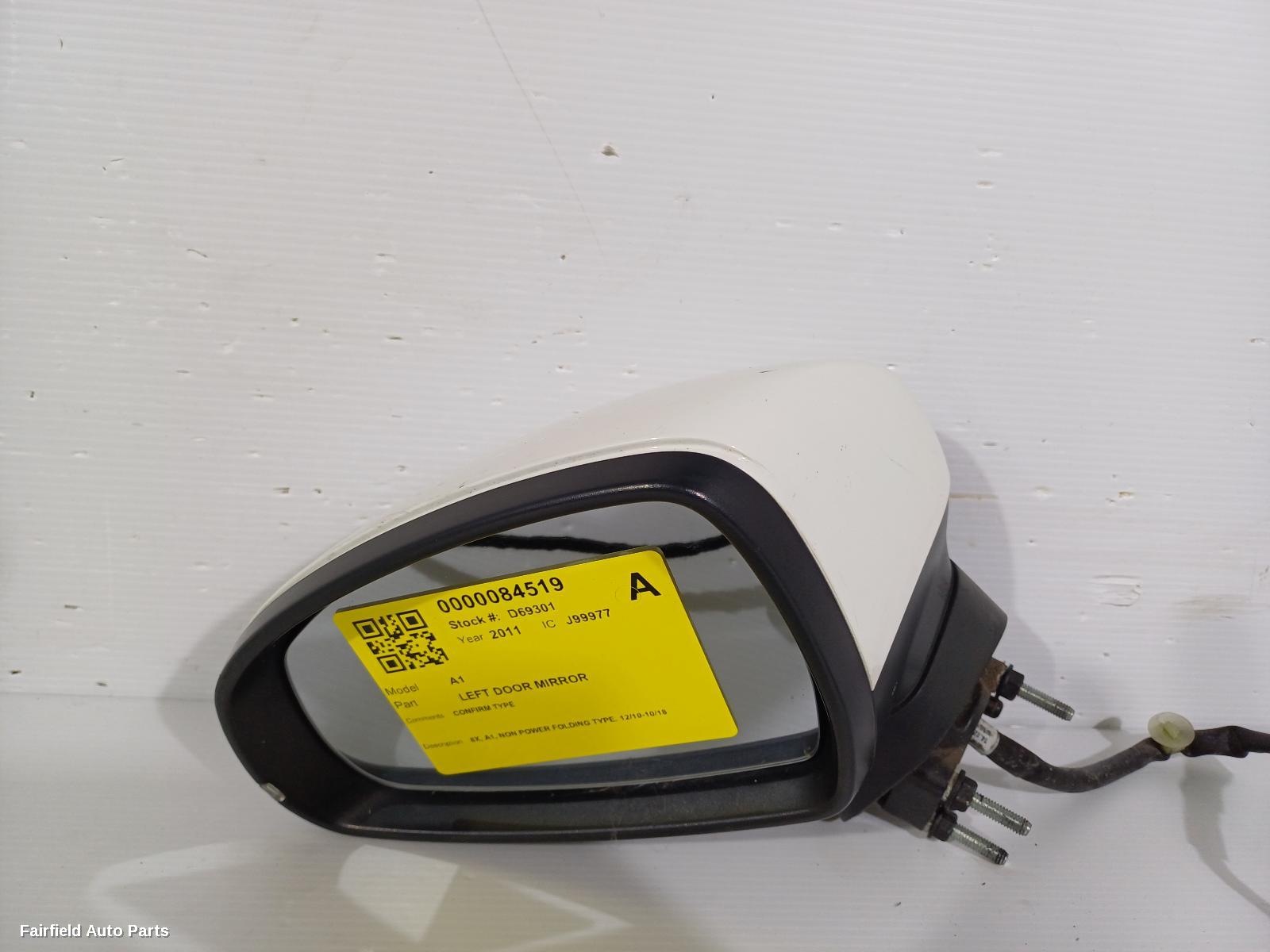 2010-2018 Audi A1 Left Door Mirror