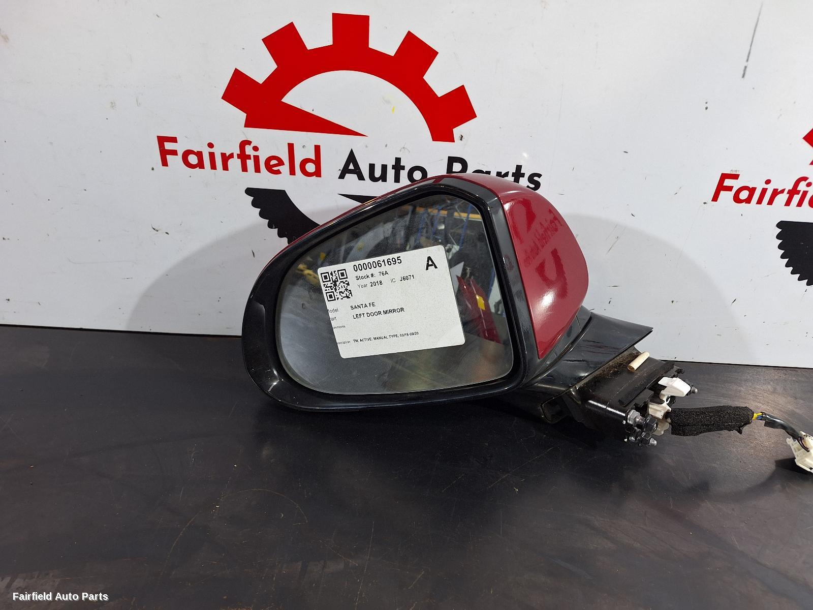 2018-2020 Hyundai Santa Fe Left Door Mirror