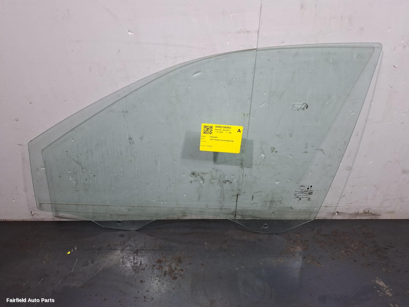 2022-2026 Ford Ranger Left Front Door Window