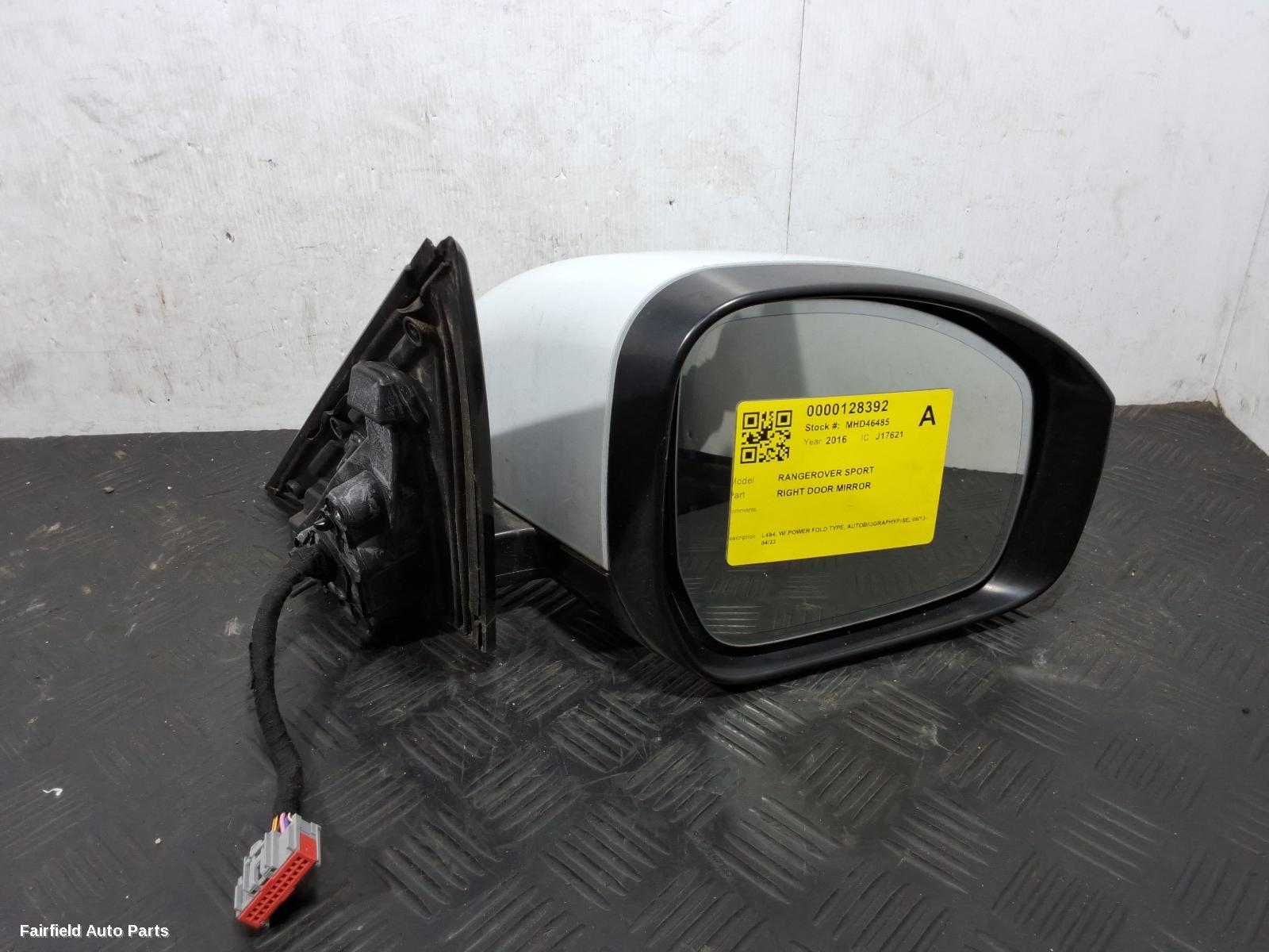 2013-2022 Land Rover Rangerover Sport Right Door Mirror
