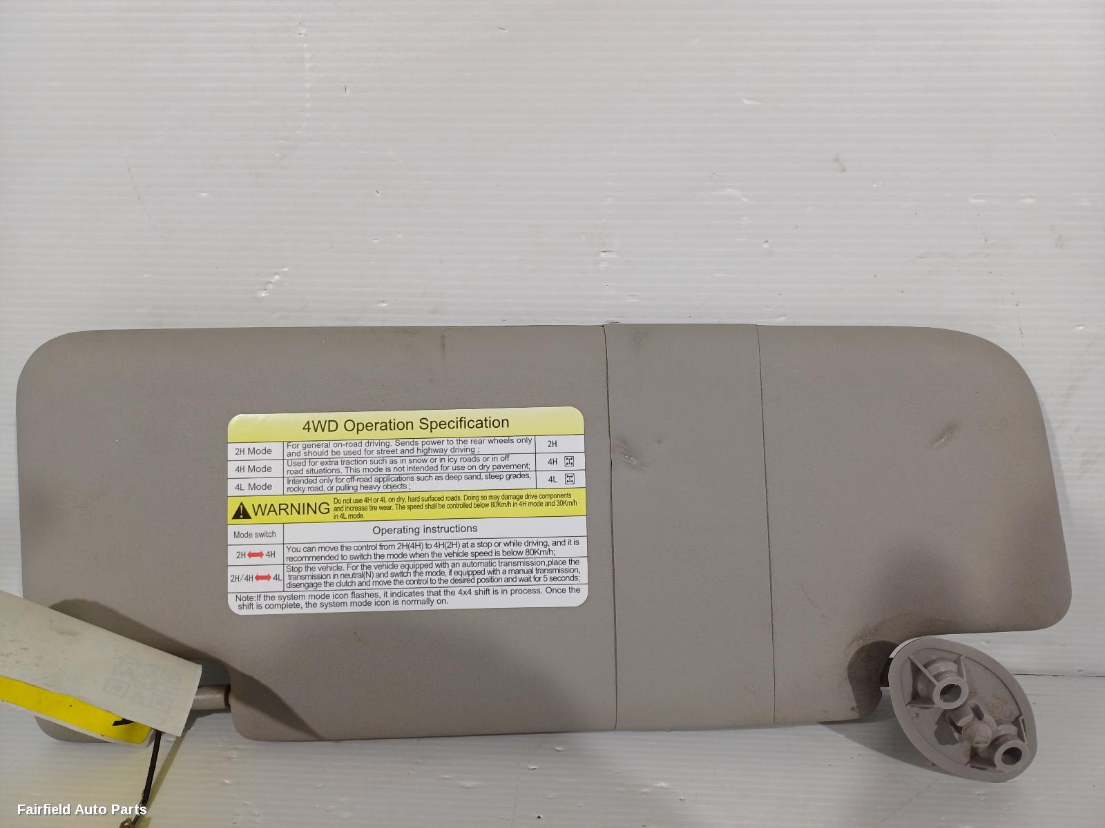 2017-2025 Ldv T60 Sunvisor