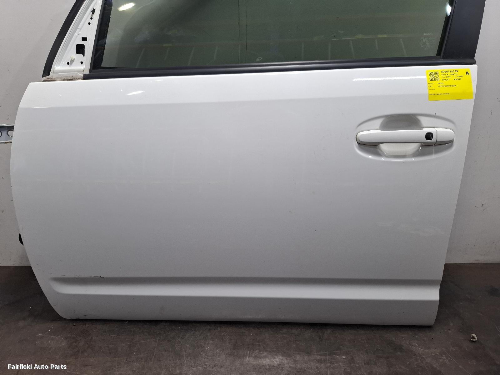 2003-2009 Toyota Prius Left Front Door