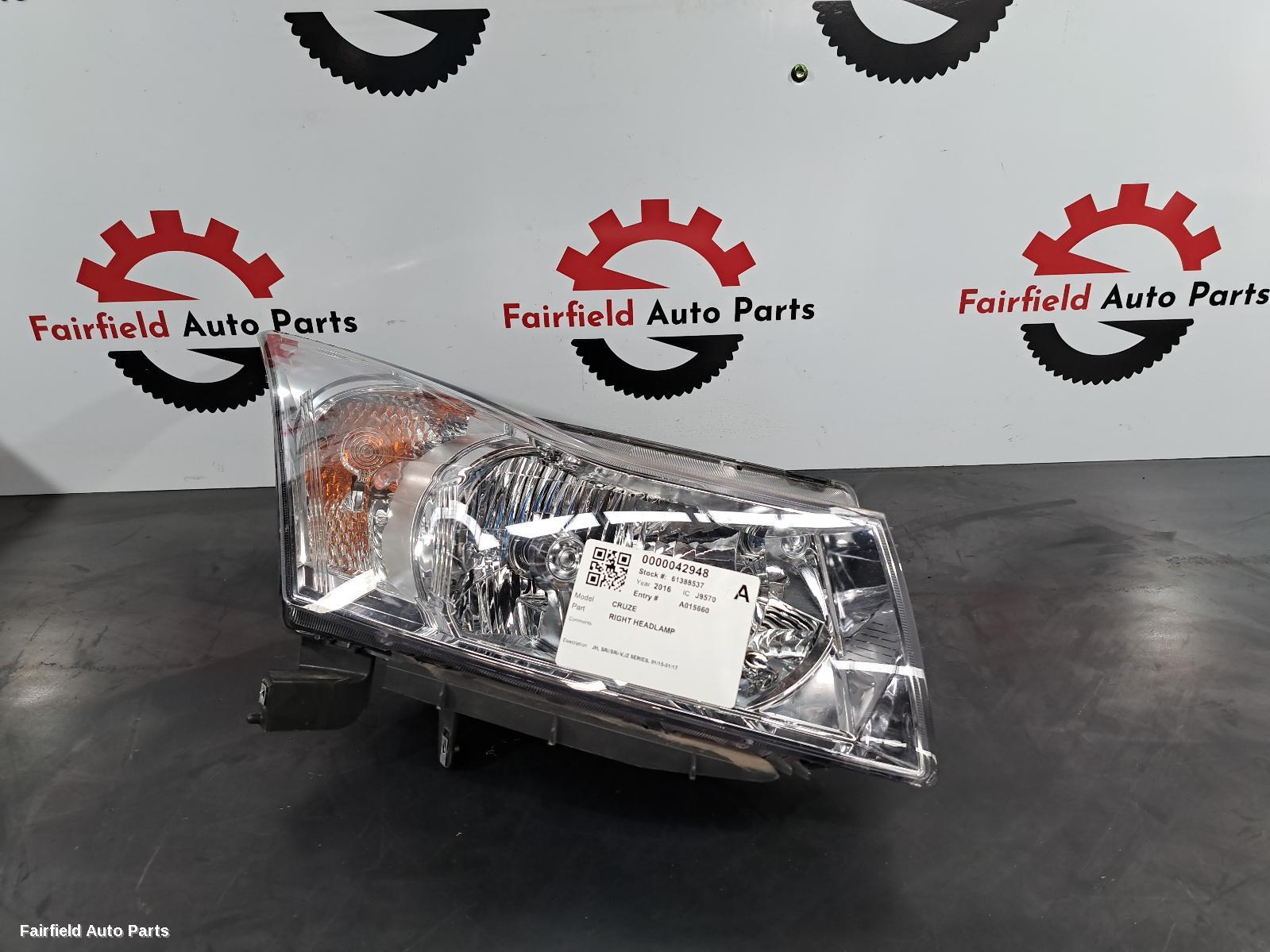 2015-2017 Holden Cruze Right Headlamp