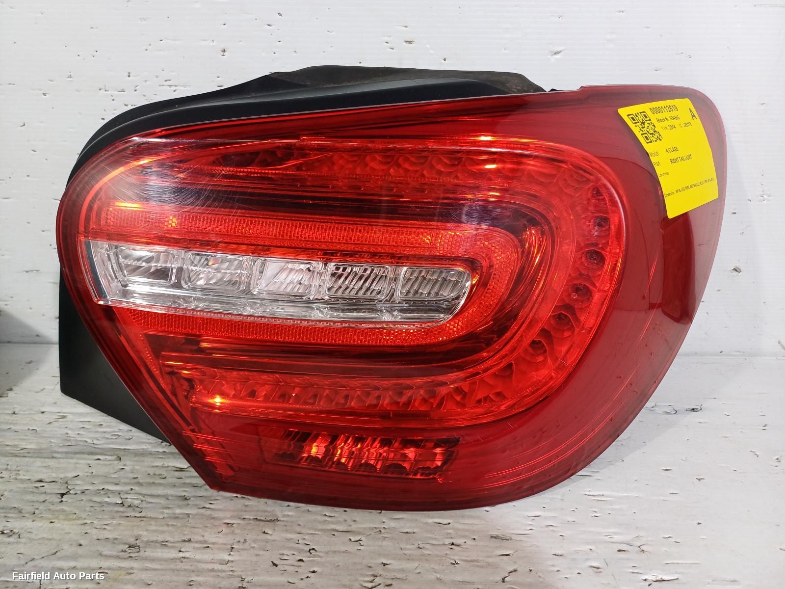 2012-2015 Mercedes A Class Right Taillight