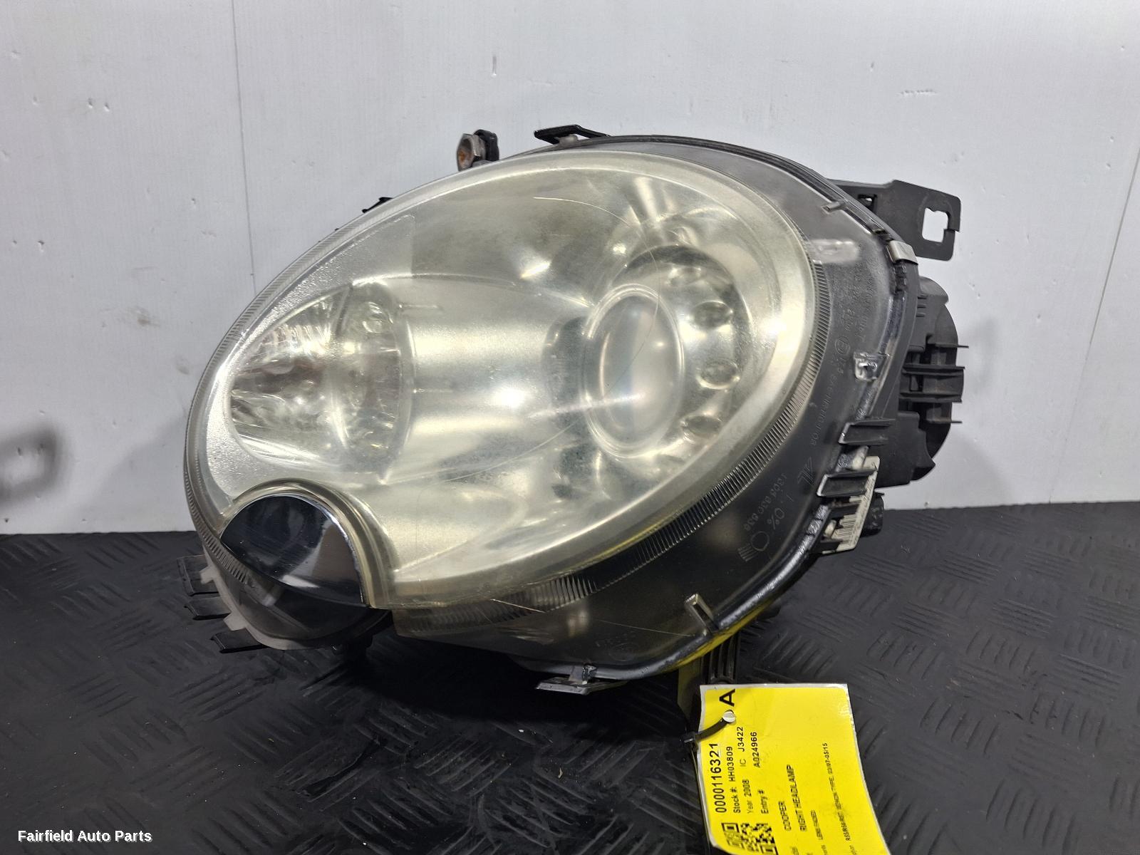 2007-2015 Mini Cooper Right Headlamp