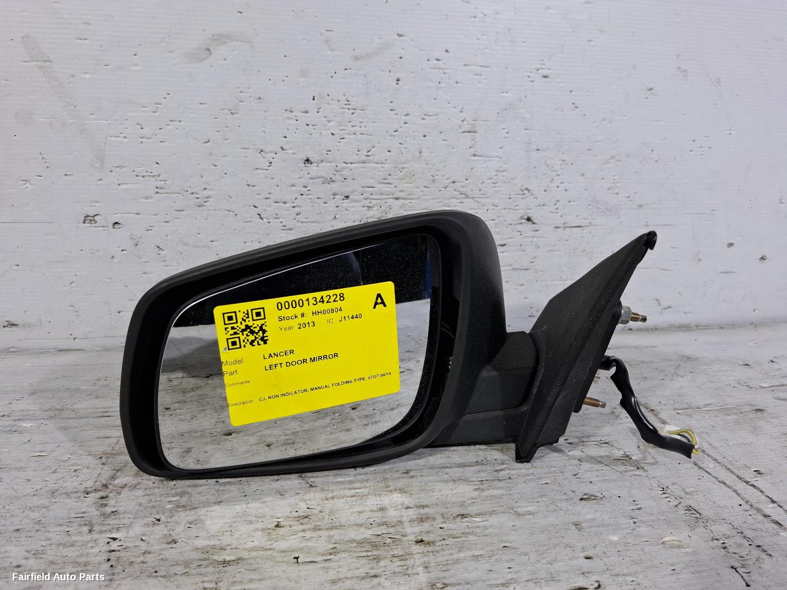 2007-2014 Mitsubishi Lancer Left Door Mirror