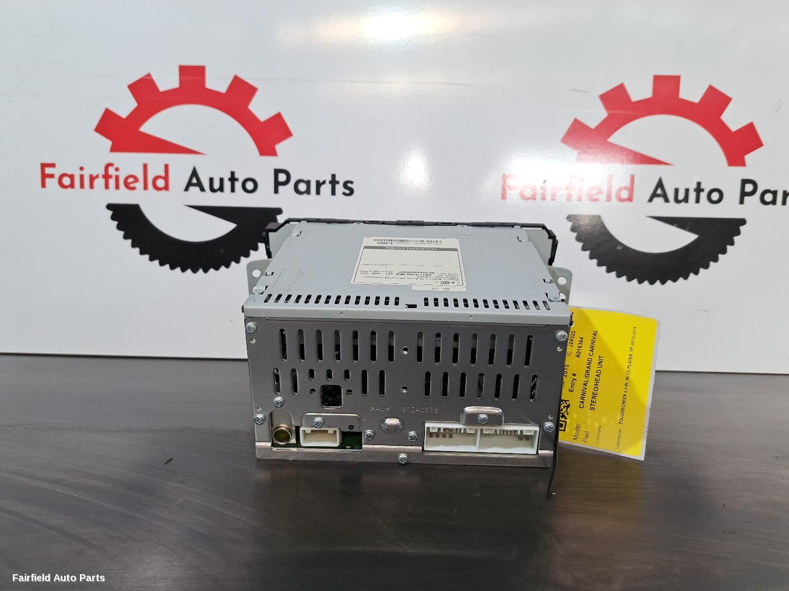 2015-2018 Kia Carnival/grand Carnival Radio Cd Dvd Sat Tv