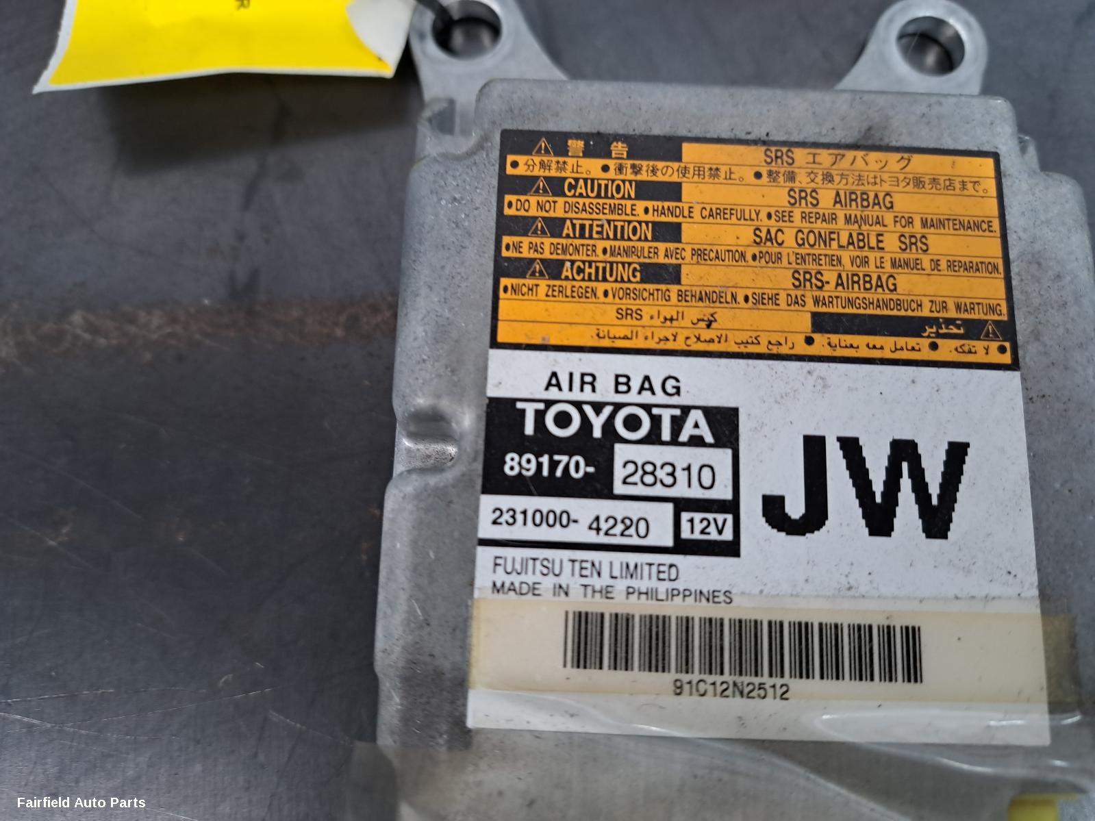 2007-2014 Toyota Noah (import) Airbag Module Sensor