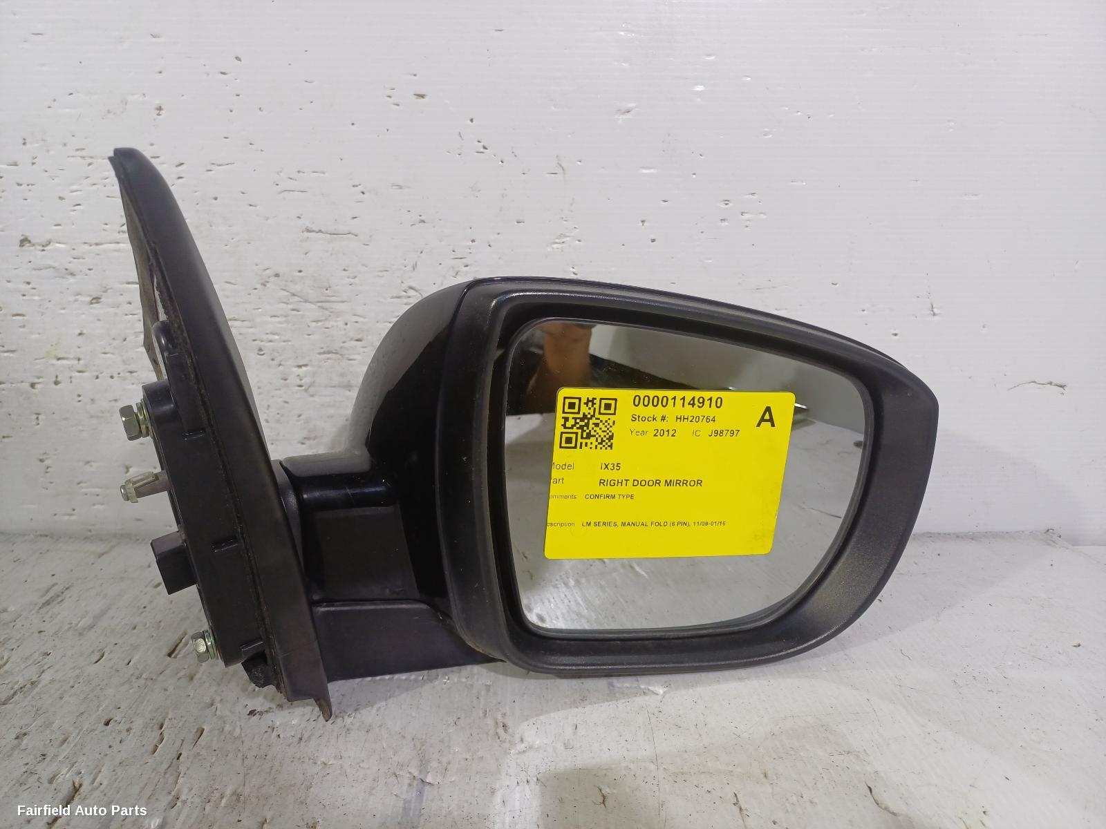 2009-2016 Hyundai Ix35 Right Door Mirror