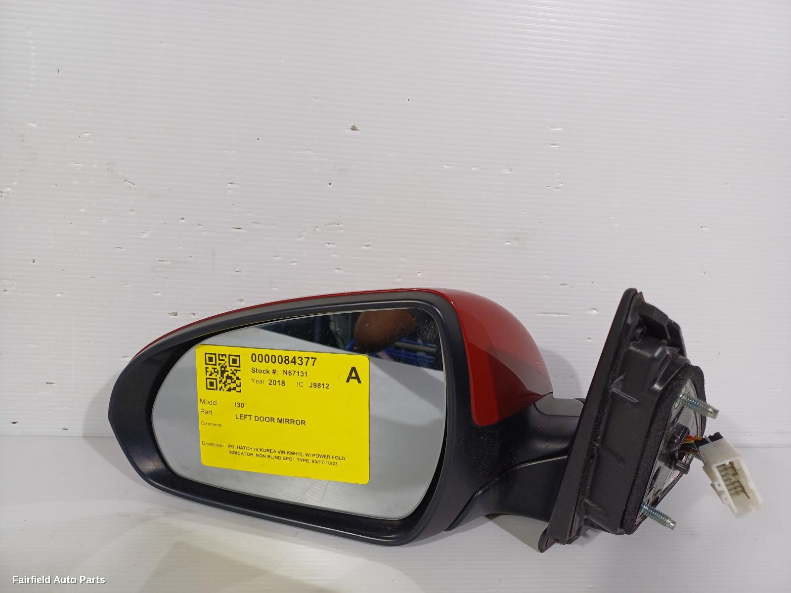 2017-2023 Hyundai I30 Left Door Mirror