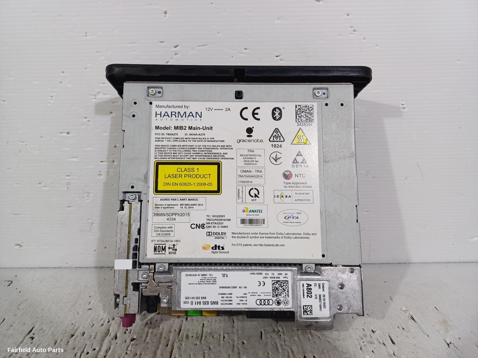 2017-2020 Audi Q5 Radio Cd Dvd Sat Tv
