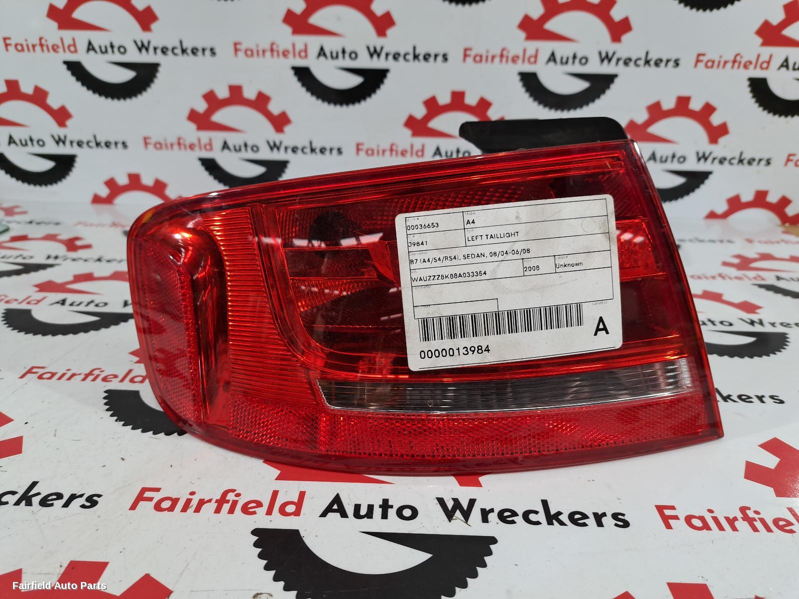 2008-2012 Audi A4 Left Taillight