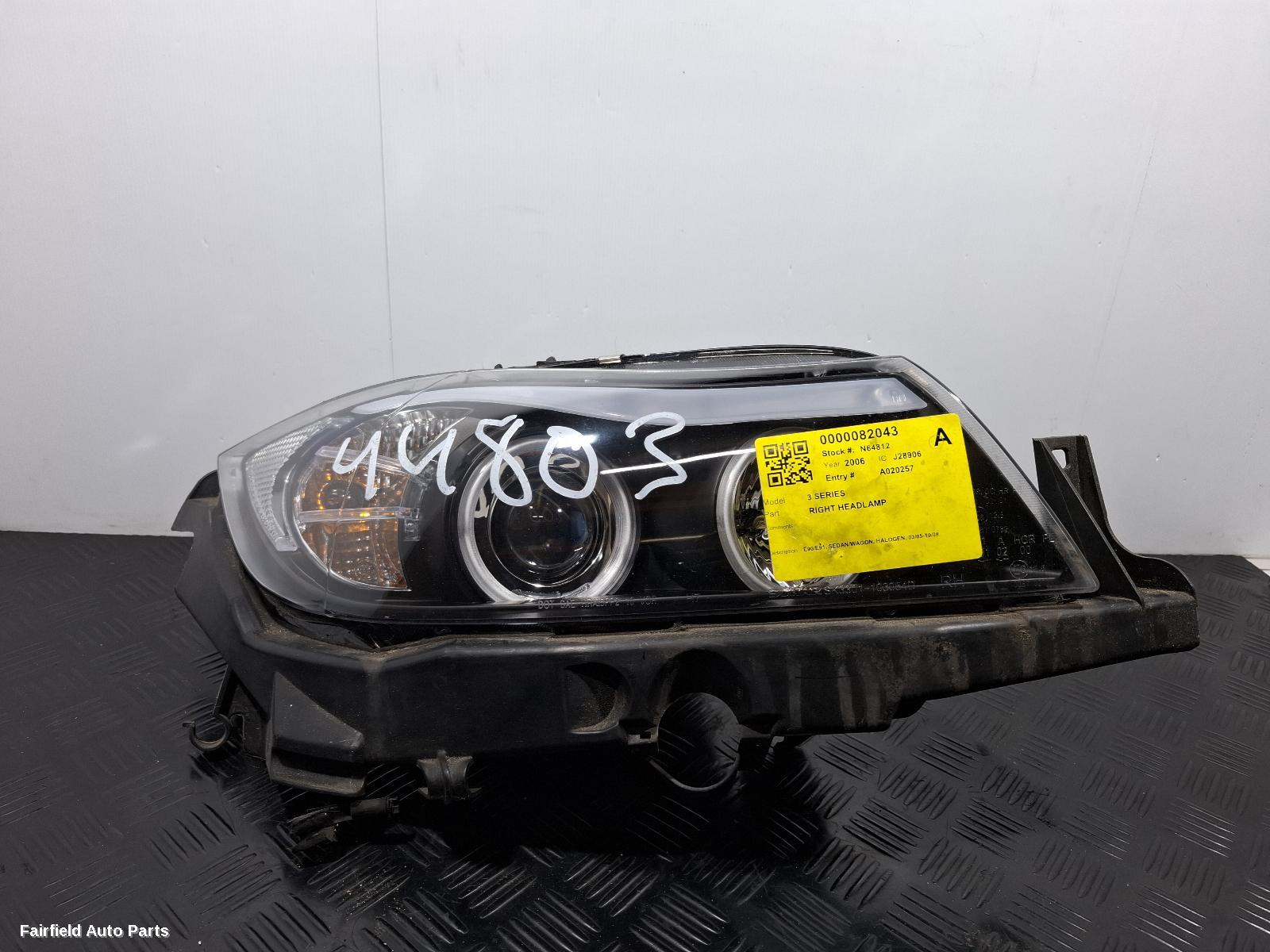 2005-2008 Bmw 3 Series Right Headlamp