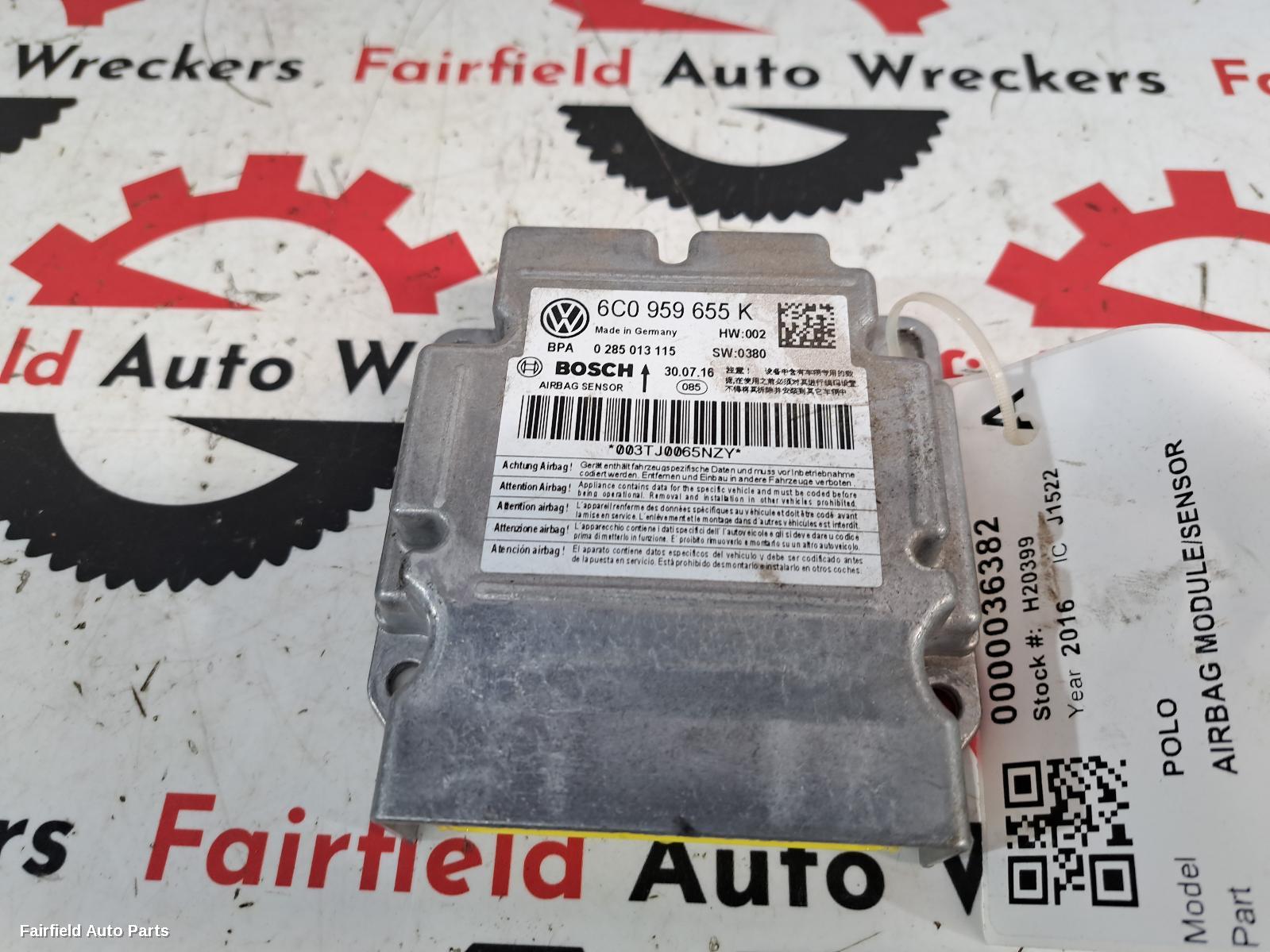 2014-2017 Volkswagen Polo Airbag Module Sensor