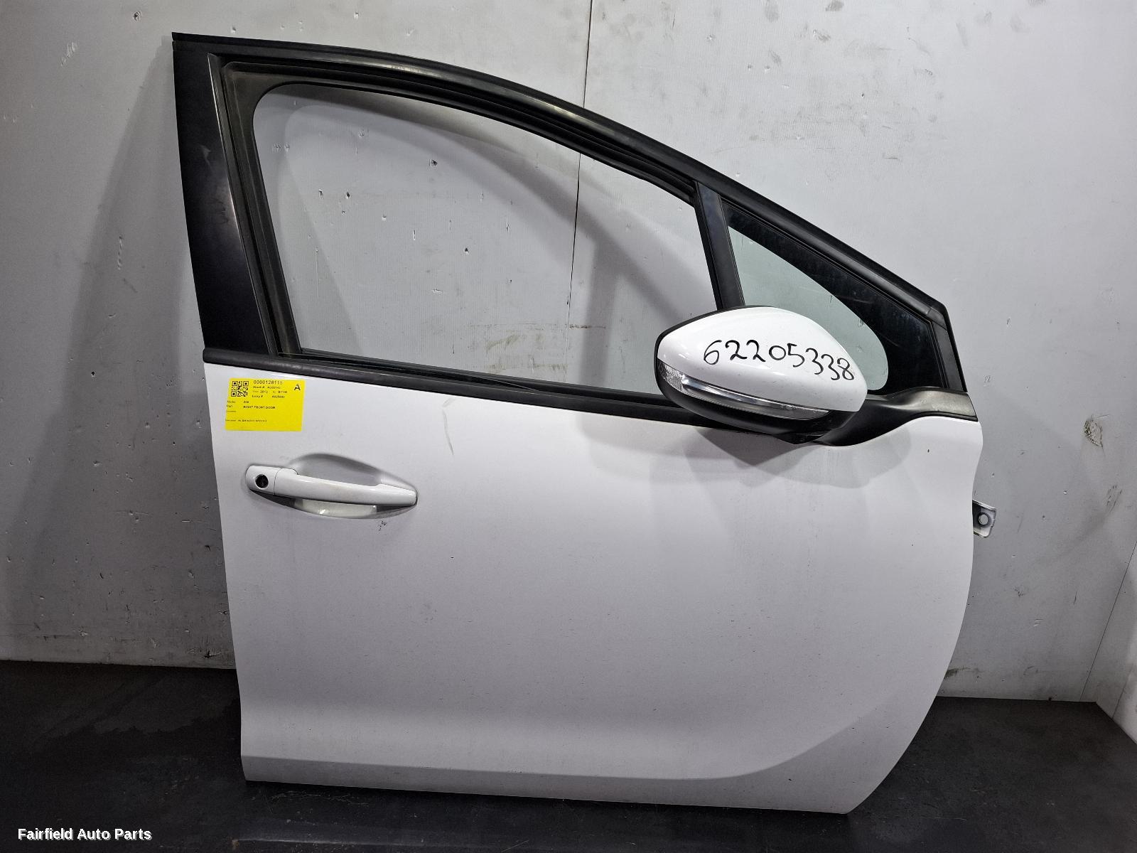 2012-2018 Peugeot 208 Right Front Door