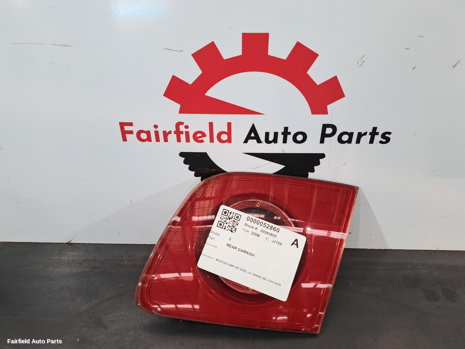 2003-2006 Mazda 3 Rear Garnish
