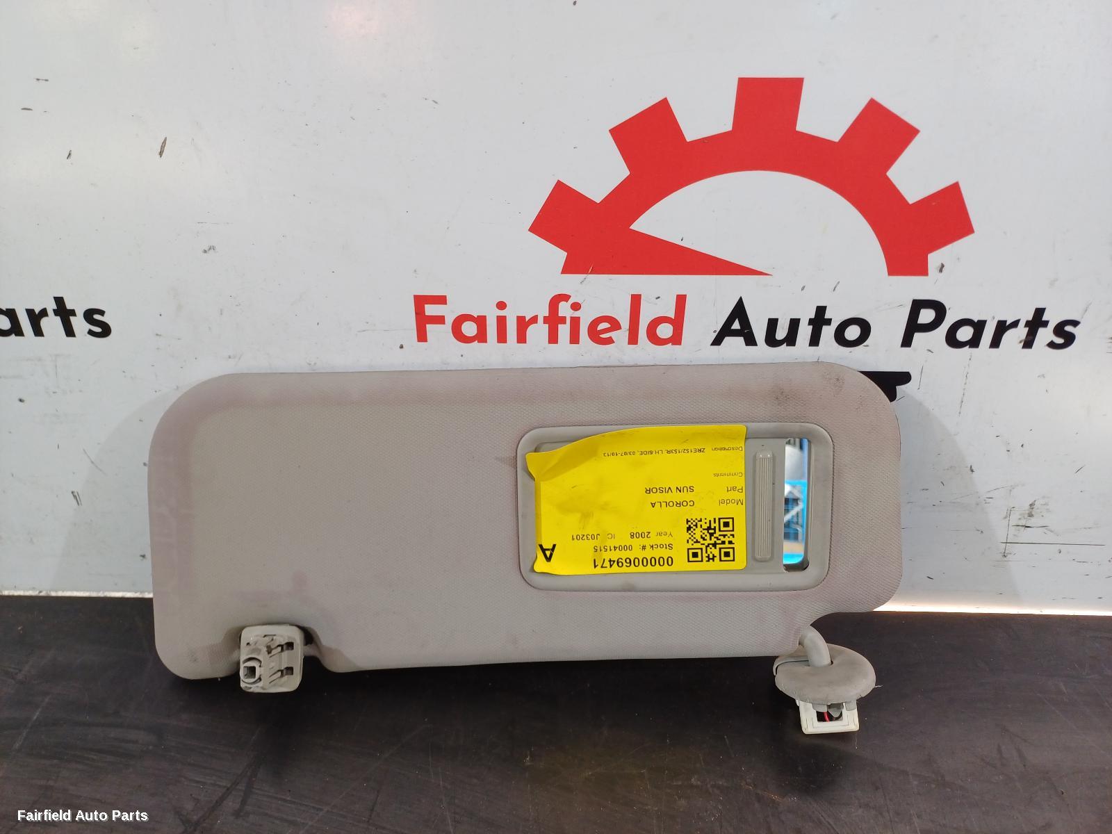 2007-2013 Toyota Corolla Sunvisor