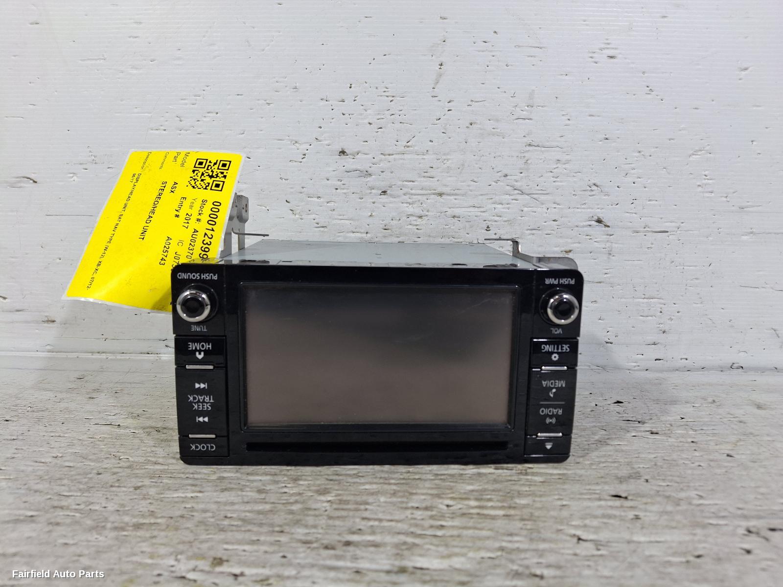 2012-2017 Mitsubishi Asx Radio Cd Dvd Sat Tv