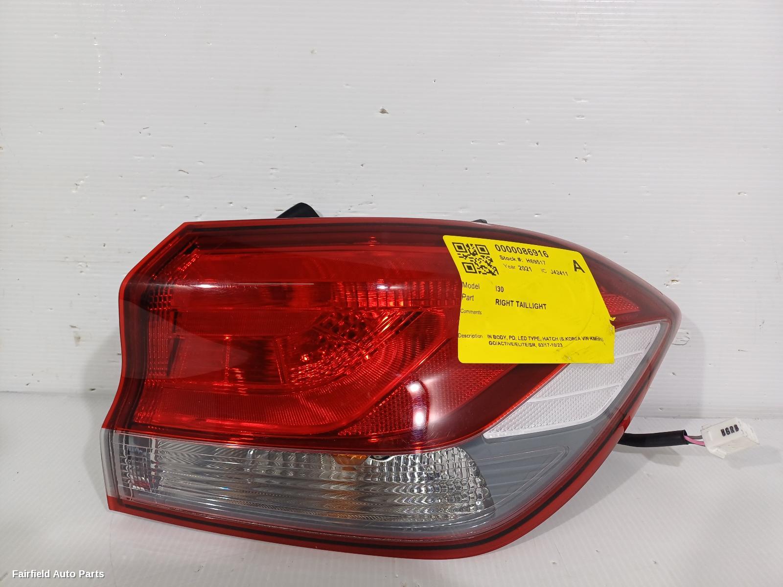 2017-2023 Hyundai I30 Right Taillight