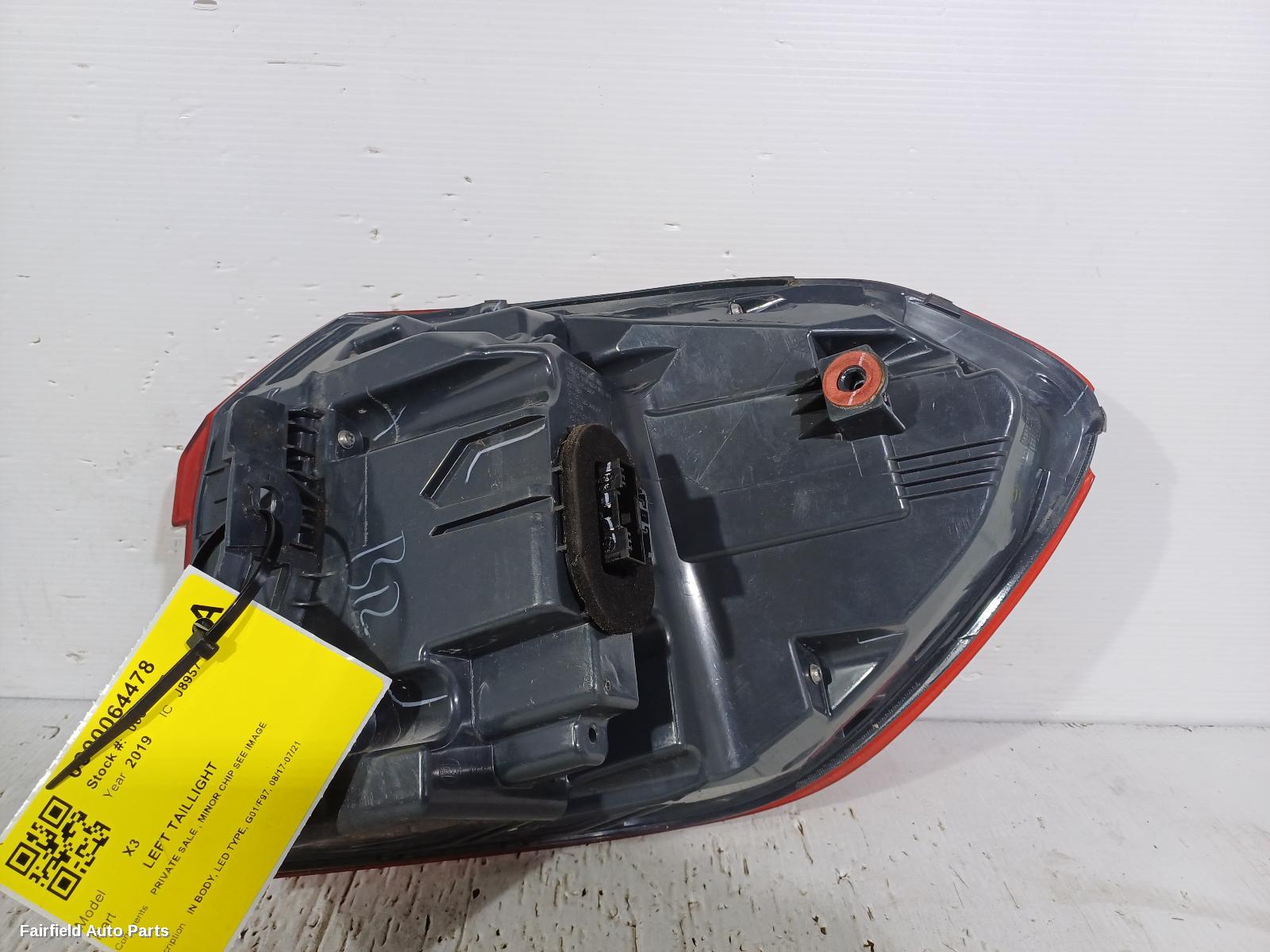 2017-2021 Bmw X3 Left Taillight