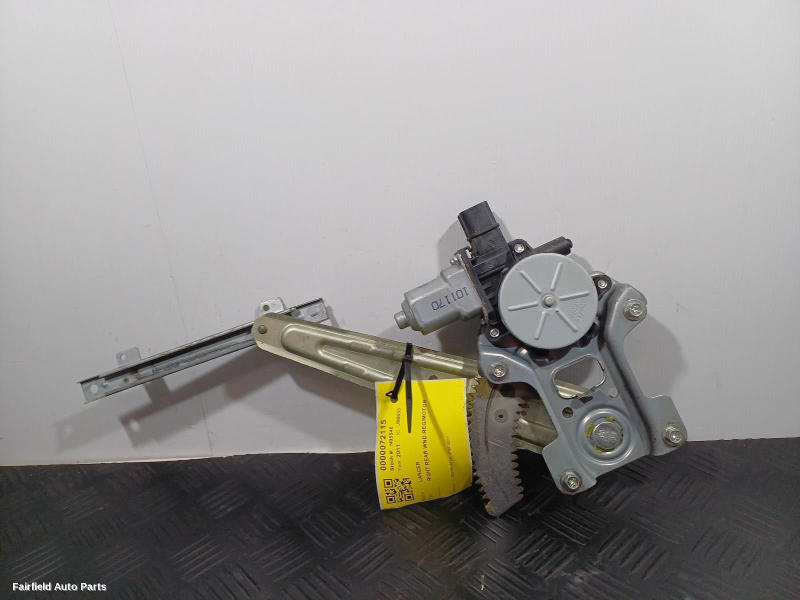 2007-2011 Mitsubishi Lancer Right Rear Wnd Reg Motor