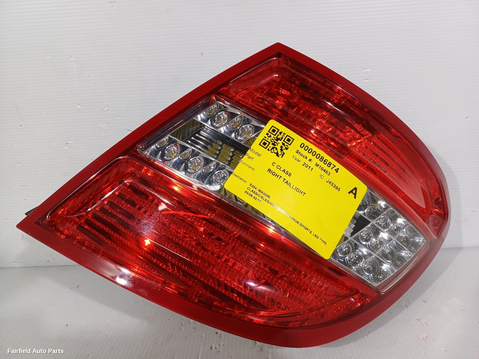 2008-2011 Mercedes C Class Right Taillight