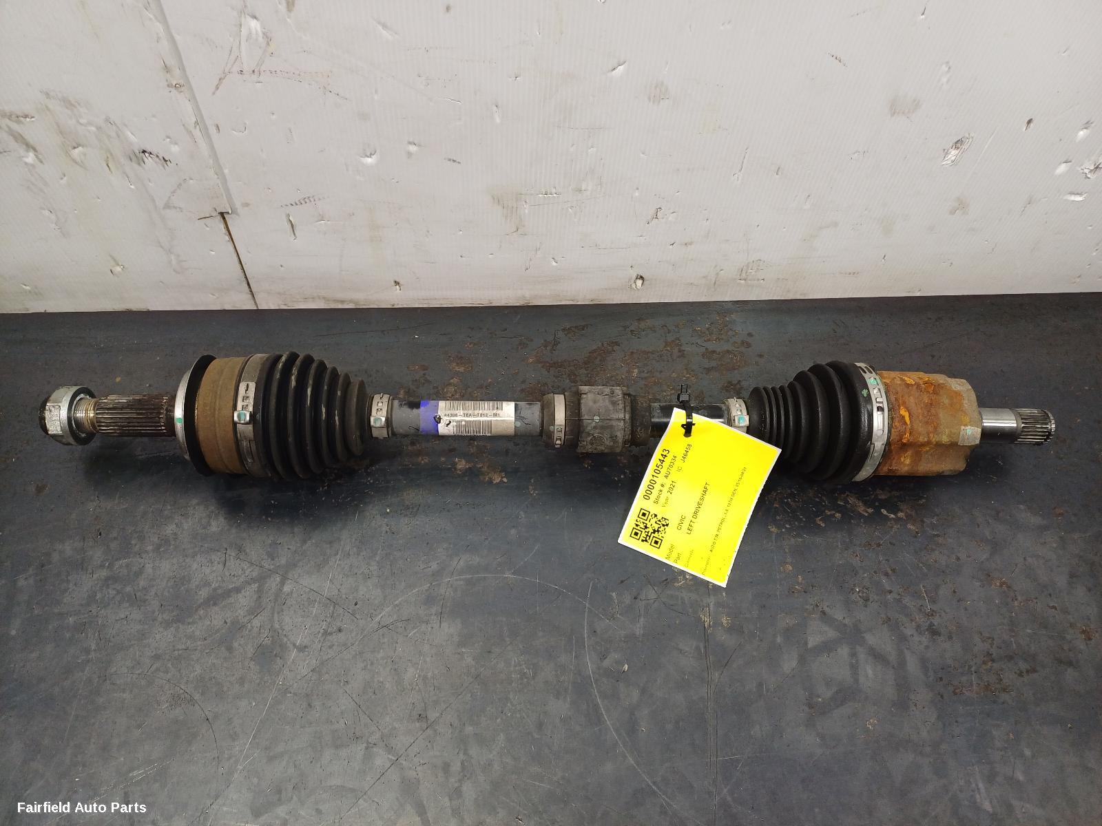 2016-2021 Honda Civic Left Driveshaft