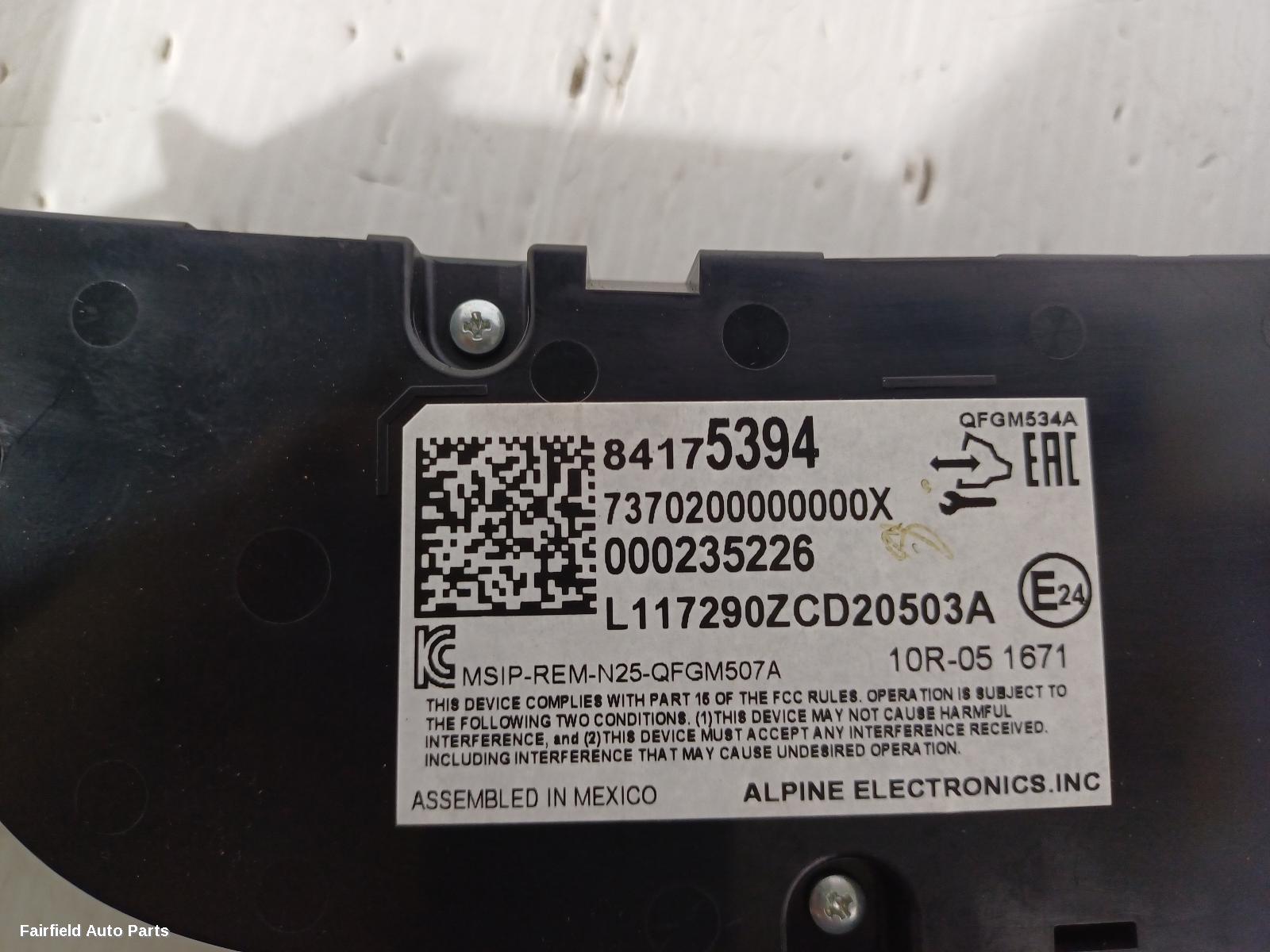 2017-2020 Holden Equinox Heater Ac Controls