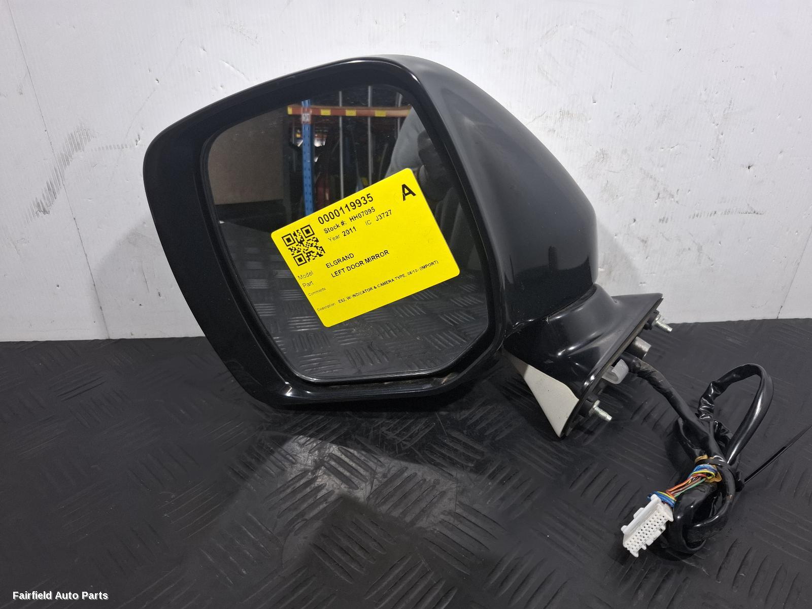 2010-2022 Nissan Elgrand Left Door Mirror