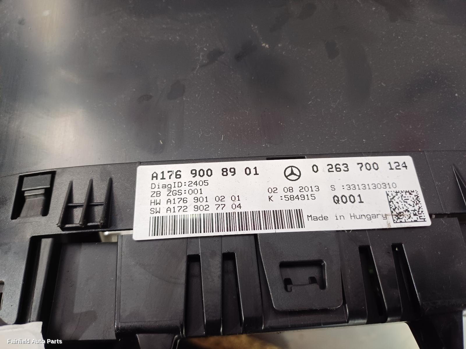 2012-2015 Mercedes A Class Instrument Cluster