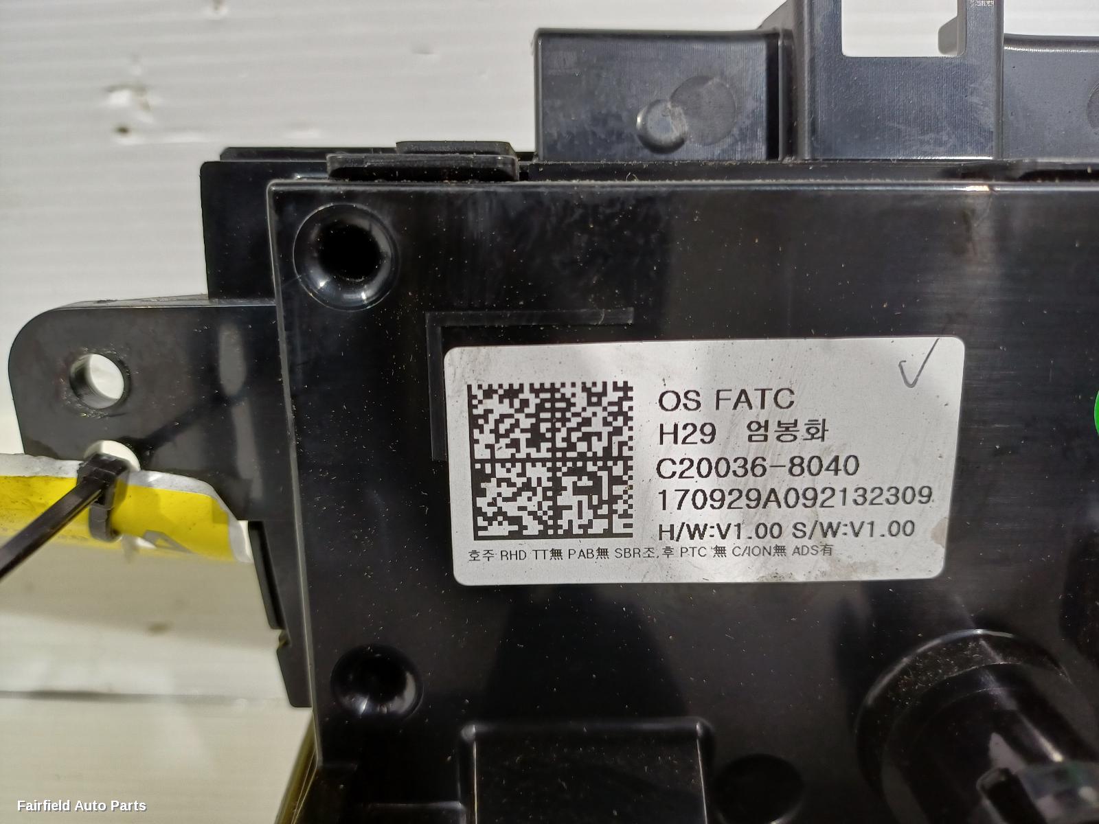 2017-2023 Hyundai Kona Heater Ac Controls