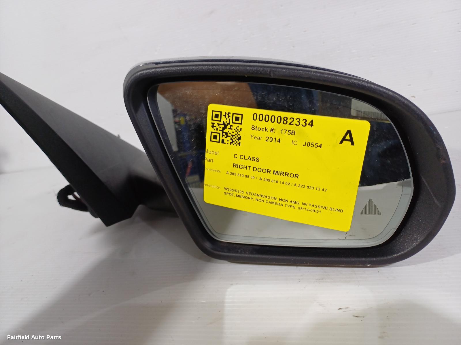 2014-2021 Mercedes C Class Right Door Mirror