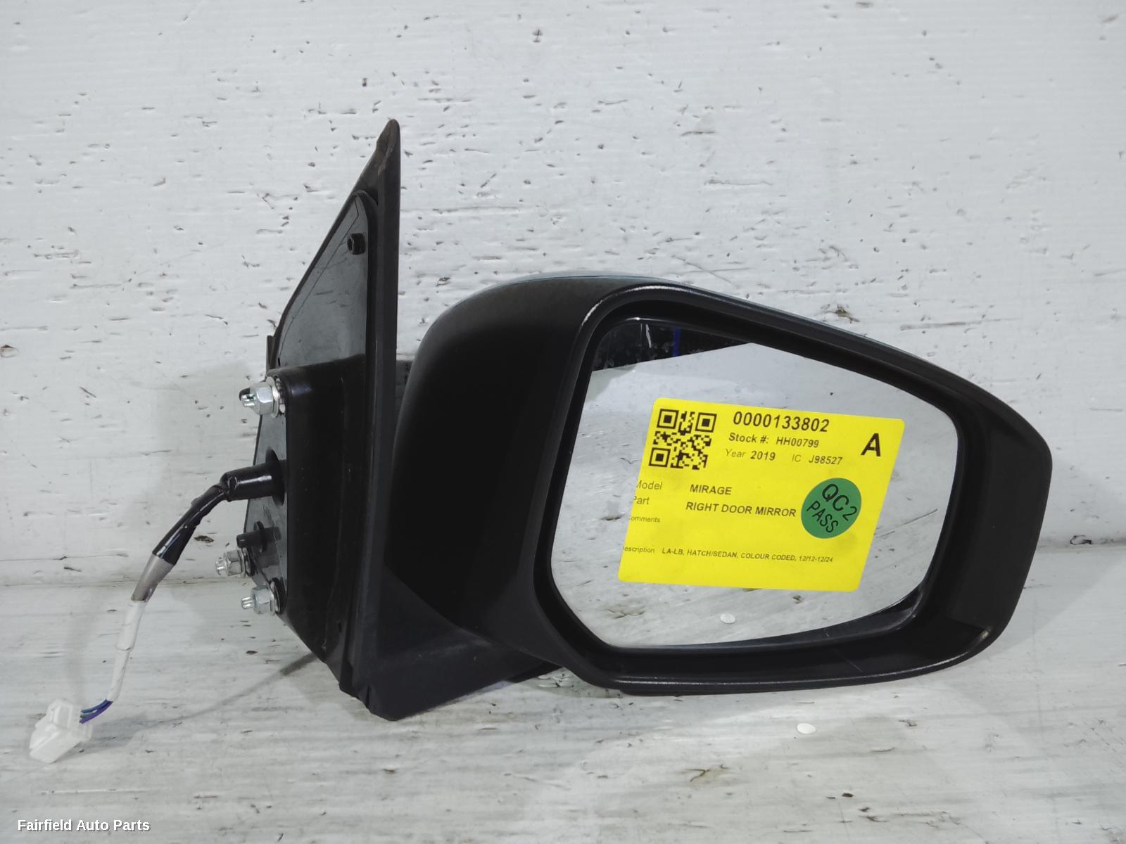 2012-2024 Mitsubishi Mirage Right Door Mirror